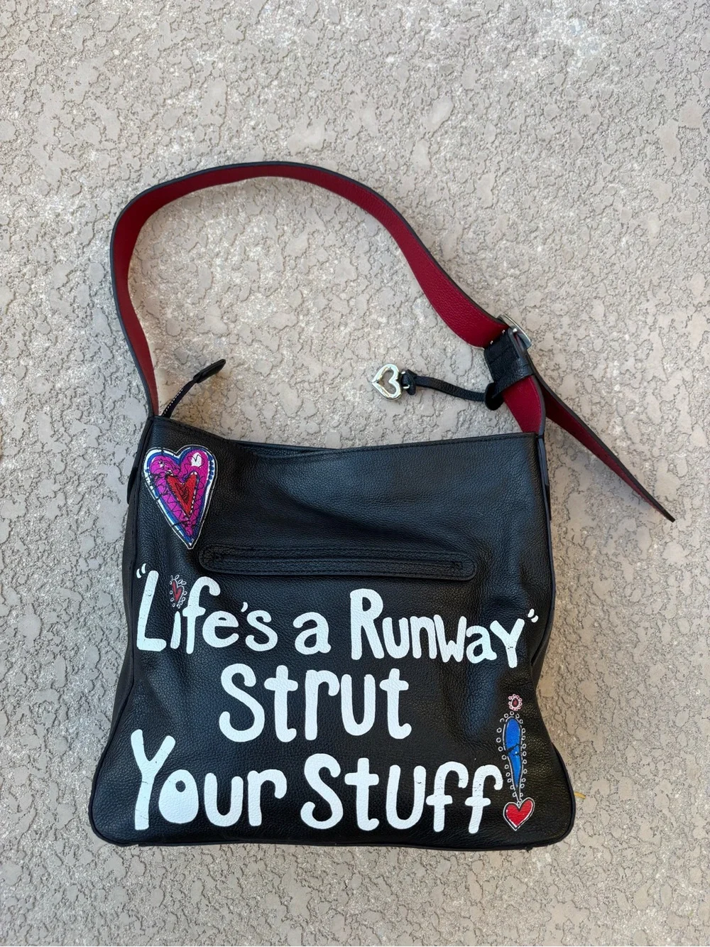 Brighton Downtown Girls Hobo Bag Tom Clancy Fashionista Leather Pop Art Rare
